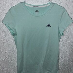 Adidas Women's Light Green Short Sleeve Tee